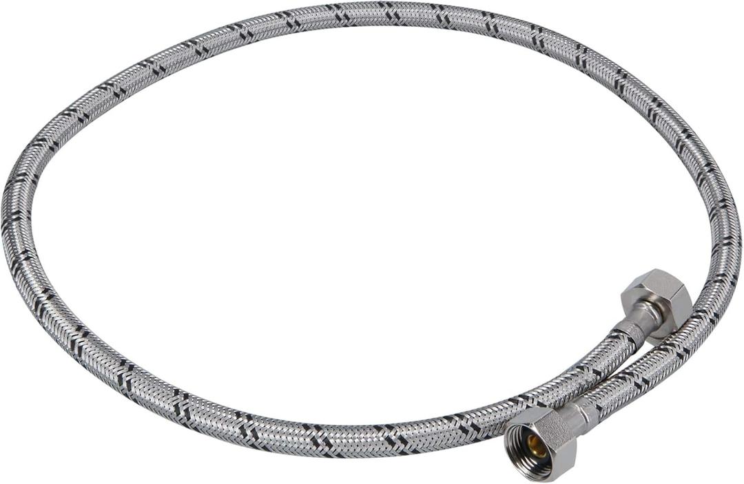 Rubber hose, 100 cm, stainless steel, general purpose