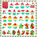 Christmas Pop Fidget Toys Bulk Its Christmas Party Favors for Kids 30 Pack Mini Pop Keychain It Stocking Stuffers for Kids Goodie Bag Stuffers Fidgets for Classroom Prizes Student Birthday Party Gifts