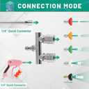 Dual Pressure Washer Tips, 2-in-1 Pressure Washing Nozzle Tips, Power Washer Dual Nozzles with 8PCS Power Washing Spray Nozzle (0, 15, 25, 40 Degree), 1/4" Quick Connect, 5000 PSI