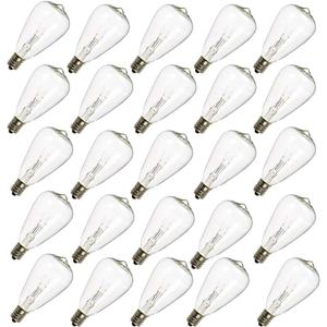 25-Pack ST35 Light Bulbs Replacement Edison Clear Bulbs -5 Watts C7/E12 Screw Base for Indoor/Outdoor Patio String Lights