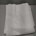 Anmao White Semi Sheer Light Filtering Curtains 72 Inches Long 2 Panels, Leaf Pattern Drapes for Living Room Bedroom, Rod Pocket Sheer Window Treatments with Floral Design, 52x72 Inch