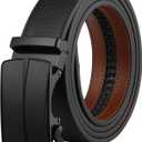 Lavemi Men's Real Leather Ratchet Dress Casual Belt, Cut to Exact Fit,Elegant Gift Box (Brown)