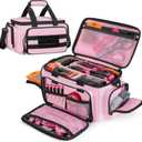 Tool Tote Bag for Women, Tool Storage Organizer with Anti-friction Bottom, Tactical Range Bag for Electrician, Carpenters, Repairman, Pink