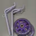 DDJKCZ Training Wheels Flash Mute Wheel Bicycle Compatible for Bikes of 12 14 16 18 20 Inch (Light Purple)