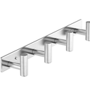 T-Shaped Stainless Steel Coat Rack Wall Mount - 4 Heavy Duty Hooks for Bathroom, Mudroom Entryway, Durable Purse Hanger & Towel Rack​