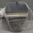 Lawei Set of 4 Plastic Small Trash Can - 1.6 Gallon Square Wastebasket Garbage Can for Home Kitchen Office Bathroom