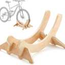 Wooden Bike Floor Stand, Indoor Storage Rack for Road Mtb Gravel Bicycles