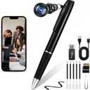 1080P Mini Hidden Camera PenNanny Cam Mini Security CamerasLong Battery LifeEasy to UseMicro Pen Camera for Capture Important Moment2026 Upgrade (Royal-Black)