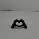 Heart Hands Sculpture, Room Decor Aesthetic for Living Room Bedroom, Love Finger Shelf Decor for Office, Coffee Table, Wedding, Party, Desk Accessories, Gifts for Girls (Black)