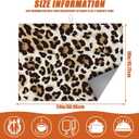 Brown Leopard Dish Drying Mat for Kitchen Counter Microfiber Absorbent Dish Kitchen Drying Mat Draining Reusable Washable for Dishes/Utensils/Counterto