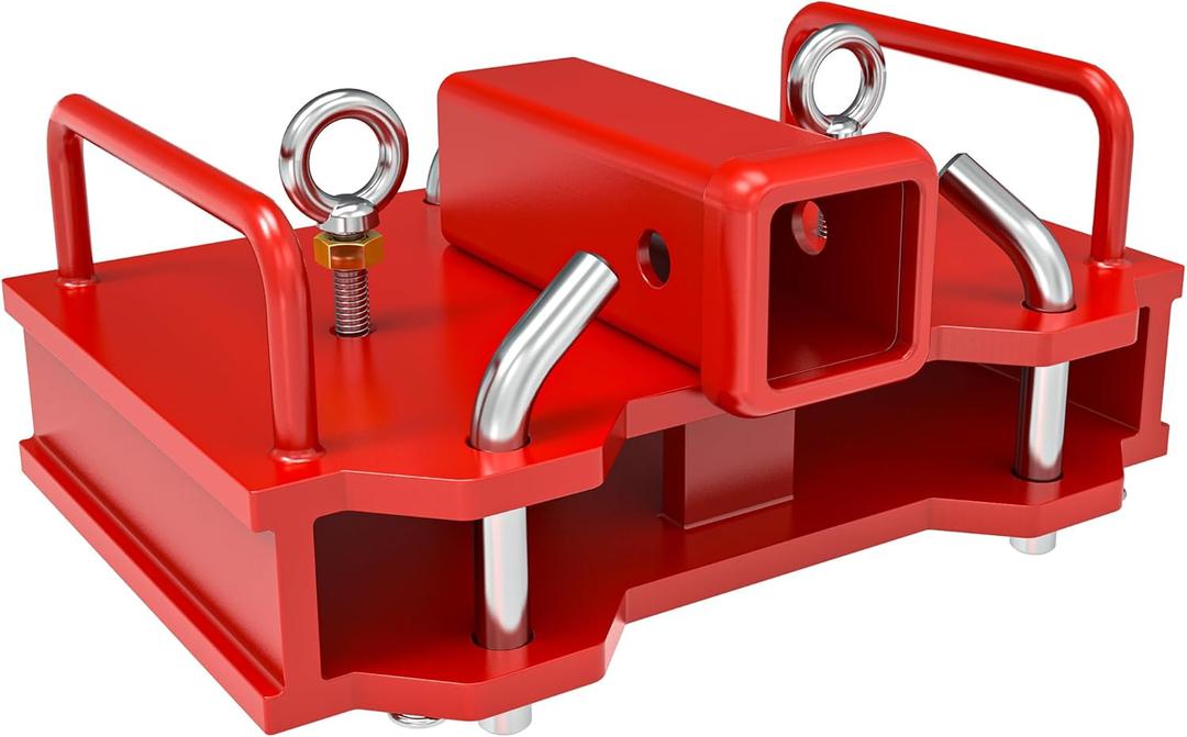 YINTATECH Dual Forklift Trailer Hitch Attachment, 6500lbs Towing Capacity by 2" Receiver, Fits Forks Up to 5.5" Wide