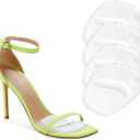 KTSAY 4PCS Metatarsal Pads Women and Men, Gel Ball of Foot Cushions, Non-Slip Heel Inserts(Clear)