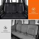 AOMSAZTO Seat Covers Fit for Nissan Frontier 2009-2025 2026 Crew Cab Extended Cab Faux Leather Full Set Truck Pickup Car Seat Covers (Black, 5 Seats)