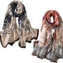 Silk Scarf Mulberry Silk Fashion Scarves Long Lightweight Shawl Wrap  (W82)