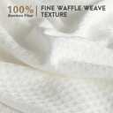 AmyHomie Cooling Waffle Blanket King Size, 100% Rayon Derived from Bamboo, Cool Summer Blanket for Hot Sleepers Comfy Lightweight Soft Blankets for All Seasons (White, 108x90in)
