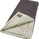 Coleman Heritage Big & Tall Cold-Weather Sleeping Bag - 10F Camping for Adults, Comfortable & Warm Flannel for Outdoor Use, Fits Adults up to 6ft 7in Tall
