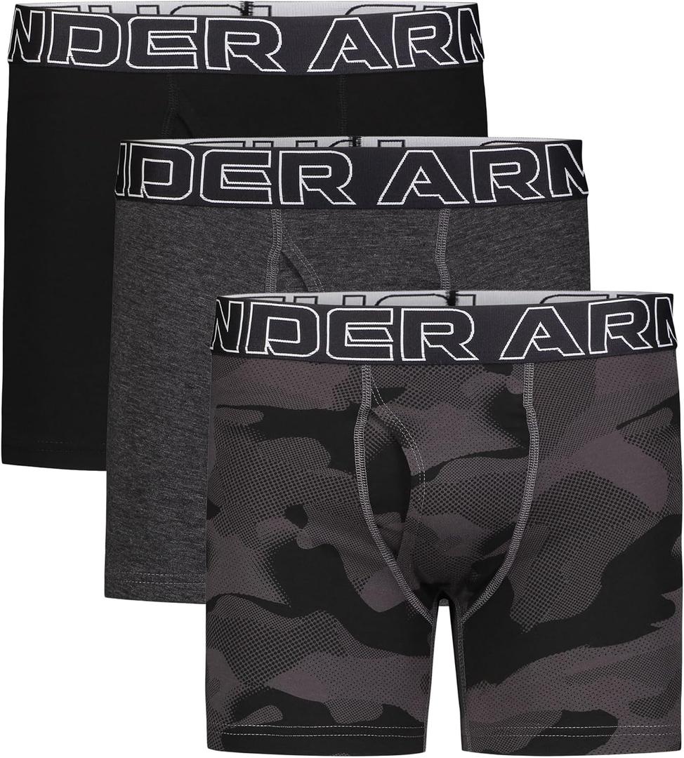 Under Armour Kids Boxer Brief Underwear (Big Kid) (Black, XXXL)