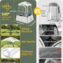 Pod All Weather Sports Tent, Outdoor Pop Up Bubble Clear 540 View Winter Tent for 1-2 Person, Instant Cold Weather Shelter with Rainfly for Soccer, Football, Softball & Other Sports Events, 2P-55"l X 47.5"w X 65"h