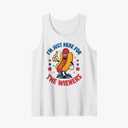I'm Just Here For The Wieners Funny Hotdog 4th of July Tank Top, S