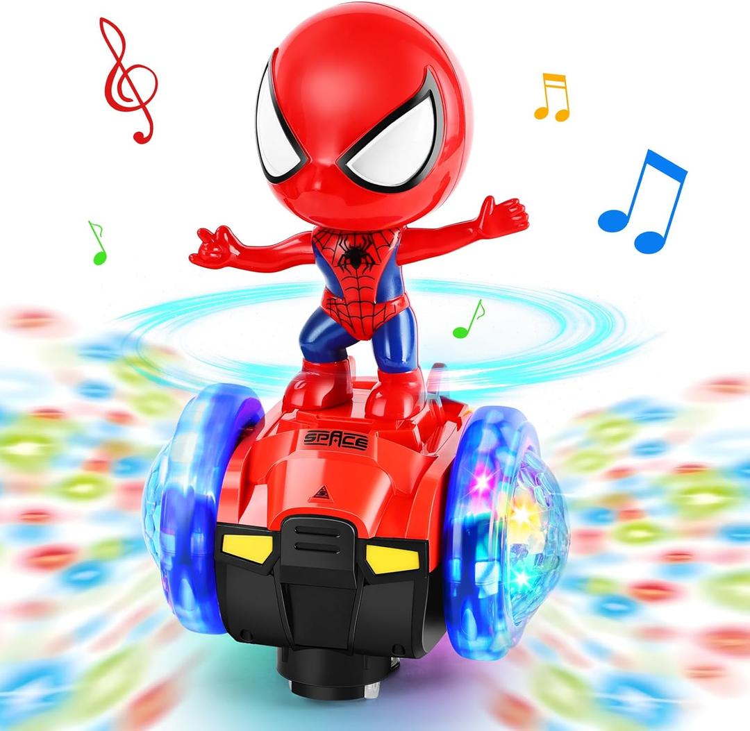 Toys for Boys Age 1 2 3 4 5,Dancing Robot Sensory Toy Car with Colorful Flashing Lights & Music, Interactive Learning Light up Toys for Kids 3-5,Christmas Birthday Gifts for Toddler Boys Girls
