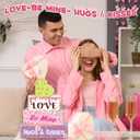 4 Pcs Valentines Day Table Decoration Sweet Candy Valentine Tiered Tray Decor Love Blocks Heart Wooden Sign Valentine Day Centerpieces Decor for Mantel Home Desk Kitchen