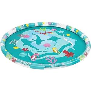 H2OGO! 65" Underwater Utopia Splash Pad - Inflatable 65" Marine Water Sprinkler, Shallow Rim Wading Pool Mat, Outdoor Fountain Sprayer, Toddler-Kid 2+