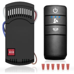 Hampton Bay Ceiling Fan Remote, Universal Ceiling Fan Remote Control Kit, 3-Speed, Light Dimmer, Time Delay, Replacement for Hampton Bay Home Decorators Collection Hunter KUJCE10318, 2AAZPHD3/HD3