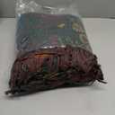 Boho Throw Blanket for Bed 100% Cotton Soft Lightweight Quilt Home Decor Bed Blanket, Floral Embroidery Reversible All Season Bohemian Breathable Twin Throws for Sofa Couch Chair 60"×80"
(Flower-dark Green)