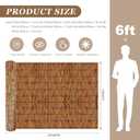 Natural Reed Fencing Rolls: Privacy Bamboo Fence 3/4/5/6ft High Roll Reed Screen, Decorative Bamboo Fencing for Outdoor Balcony Patio Garden Backyard,with Cable Zip Ties (Coffee, 5x10ft)