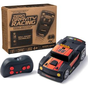 Air Hogs, Zero Gravity Racing Wall Climber, USB-C Rechargeable Wall Racer Truck, Black Indoor RC Car, Over 4-Inches, Kids Toys for Ages 4 and up