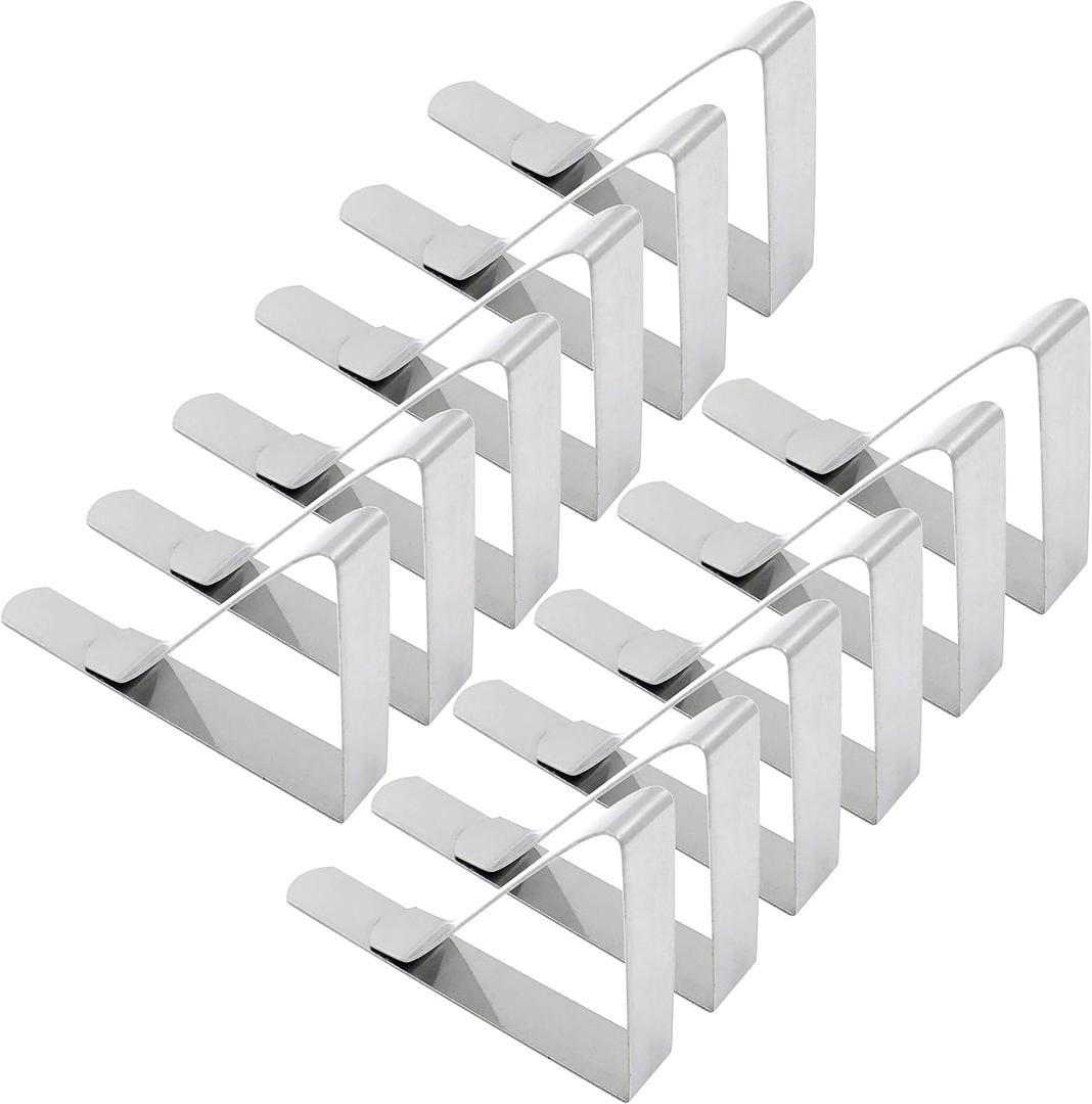 Tablecloth Clips, Set of 12 Extra Large Table Cover Cloth Clamps for Home Party & Picnic(Up to 2.7")