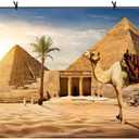 7x5ft Pyramid Backdrop Ancient Civilization Country Egypt Pyramid Camel Photography Backdrop Photo Photography Background Props Studio Indoor Decorations LY102