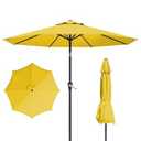 Tobeos 10FT Patio Umbrella, Outdoor Umbrella with Push Button Tilt and Crank, 8 Sturdy Ribs, UV Protection & Waterproof Market Umbrella for Pool, Backyard, Beach, Deck