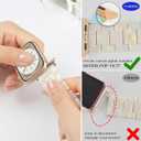 V-MORO Resin Band Compatible with Apple Watch Series 7/8/9/10/11 41/40/38/42mm, Women Fashion Strap for iWatch Series 6/5/4/3/2/1/SE, Lightweight Bracelet Wristband Replacement, Ivory White-Rose Gold