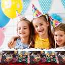 2 x 2Pack Demon Tablecloth Disposable Tablecover Birthday Party Supplies and Decorations for Kid Boy Baby Shower Rectangle Tables 70"X42"
