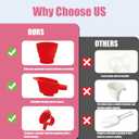 Flour Funnel for Kitchen MixerSilicone Funnel with Easy-Pour Attachment Fits 4.5 & 5Quart Tilt-Head Mixers, Easy Clean Durable Mess-Free Baking Accessory (red,KSM150)