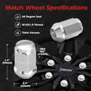 24 Pack M12x1.5 Lug Nuts 12mm 1.50 Chrome Acorn Wheel Lug Nuts Set Replacement for Ford Fusion Focus Escape, Honda Accord Civic CRV, Chevy Cruze Malibu, Dodge Journey, Jeep Compass Patriot Aftermarket