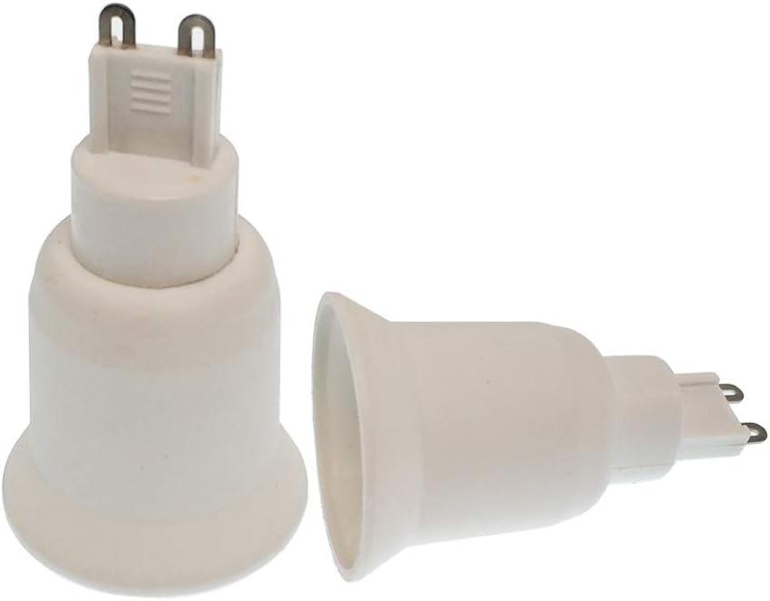 E-Simpo 4pcs G9 to E26/E27 Adapter, G9 to Standard E26/E27 Socket Adapter,G9 Light Socket (4pcs G9 to E26/E27 Adapter)