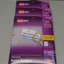 Avery Flexible Printable Name Badges, 2-1/3" x 3-3/8" Rectangle Labels, White, 5 Packs, 800 Removable Name Tag Stickers Total (8395)