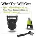 14-in-1 Adjustable Guards and Nose Trimmer Replacement Blade for One Shaver Blades QP series, Safe and Efficient Nose & Facial Detail Trimming