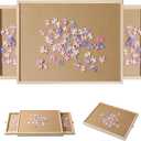 Small Puzzle Board 17.1 X 13.4 Inch Puzzle Table - Suitable for Personal Small Jigsaw Puzzles Table with 2 Storage Drawers,Portable Lightweight Jigsaw Puzzle Board(100-300Pcs)