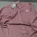 Vantage Men's Collegiate Easy-Care Long Sleeve Gingham Check Button Down Shirt, LG