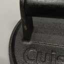 Cuisinart 6.5" Cast Iron Smashed Burger Press, Round Flat Edge Grill Press for Crispy Smash Burgers, Burger Tool for Grill and Griddle Accessories, for BBQs and Tailgates