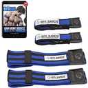 BFR BANDS PRO 4-Pack Bundle Blood Flow Restriction Bands for Arms and Legs - Occlusion Training Bands Help You Gain Muscle Without Heavy Weight Lifting, Strong Elastic Strap + Quick-Release