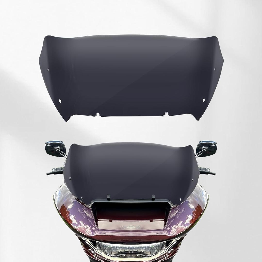 Smoke 10" Wave Windshield Compatible for Harley CVO Road Glide 2024 Wind Shield Windscreen Air Deflector for Harley Davidson Road Glide CVO FLTRXSE 2023-2024 FLTRX FLTRXSTSE 2024