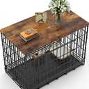 Dog Crate Topper for 30'' Dog Cage, Dog Kennel Topper Wood Countertop Cover & Cage