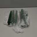 MTLEE Christmas Tree Shaped Taper Candles 10 Inch Unscented Christmas Tree Candles Decorative Aesthetic Xmas Relaxation Gifts for Centerpiece Decorations (Stylish,Green,6 Pcs)