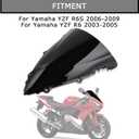PSLER Double Bubble Windshield for YZF R6 2003-2005 R6S 2006-2009, Black