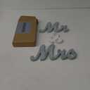 Mr & Mrs Wood Sign Wedding Decorations for Bride & Groom Reception Head Table. Wooden Letters for Married Couple's Centerpiece, Engagement & Bridal Shower Party Or Wedding Cake Table. (Rustic Blue)