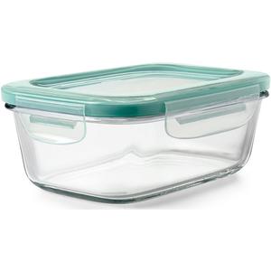OXO Good Grips 3.5 Cup Smart Seal Glass Rectangle Food Storage Container, Clear